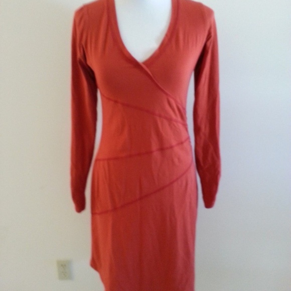 athleta orange dress NWT Athleta Arrival Long Dress Sunbaked Clay Orange Size Medium